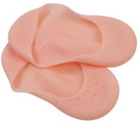 Универсальные силиконовые носки для ног и пяток Smiling Foot нескользящие защитные накладки для защиты от мозолей Anti-crack silicon socks Бежевые