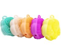 BLB-08 Silicone Massage Scrubber Body Wash Brush for facial cleansing, FS-1150 Cleansing Cosmetic Washcloth for pore cleansing and full body wash