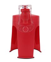 Mini Cooler for Plastic Bottle Fizz Saver, Soda Dispenser with Tap, Dispenser for Carbonated Drinks with Valve Red