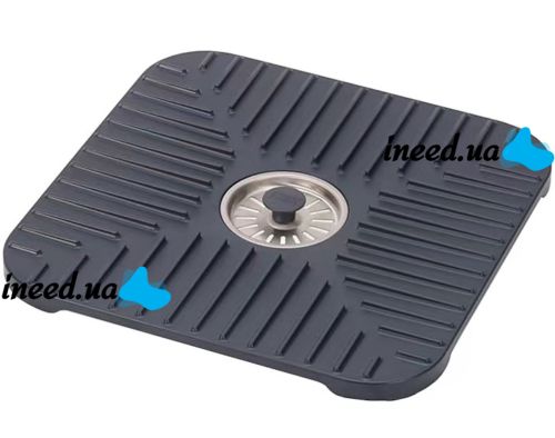 Защитная подставка Joseph SinkShield 851700 для раковины со сливом 30x30 см, Гибкий квадратный защитный коврик с защитой от засоров для мойки
