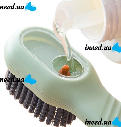 Многофункциональная универсальная щетка MHZ Cleaning Brush для чистки одежды и обуви, Щётка для мытья посуды с дозатором для моющего средства