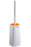 Туалетный ершик Toilet brush AND-7-10 с силиконовой плоской щеткой для чистки унитаза с креплением на стену, Навесной ёршик 40x10,5x9,7 см Белый