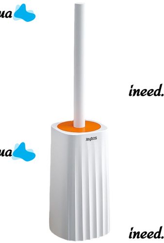 Туалетный ершик Toilet brush AND-7-10 с силиконовой плоской щеткой для чистки унитаза с креплением на стену, Навесной ёршик 40x10,5x9,7 см Белый