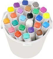 Профессиональный набор скетч маркеров Creative Acrylic Marker 24 шт для рисования в ведре, Акриловые маркеры фломастеры линеры AND635-24 цвета