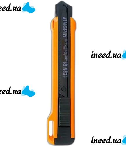 Канцелярский телескопический нож Utility knife Jingpin HST-SK 18мм с выдвижным сегментным лезвием для отделочных работ, Строительный ножик для дома