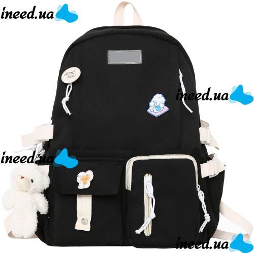 School Bag Set 5 in 1 Fashion YY156-2 Backpack, shopper bag, pencil case and cosmetic bag and a bag for small things to school, a teenage satchel with a badge