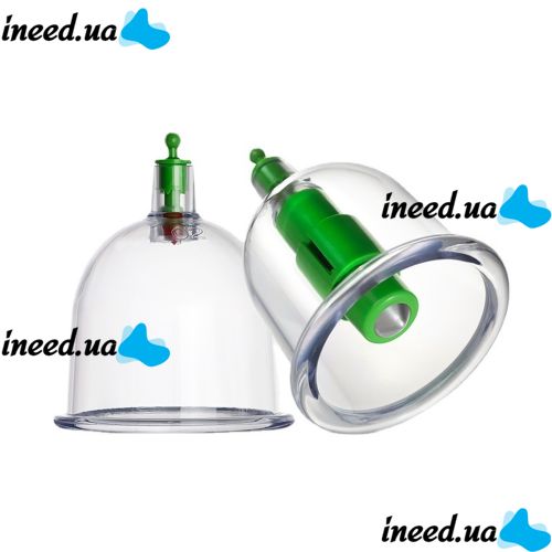Вакуумные массажные антицеллюлитные банки с насосом - Pull Out a Vacuum Apparatus KL 24 шт, Медицинский набор из 24 вакуумных банок для массажа