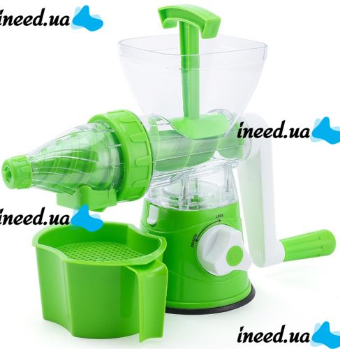 Ручная портативная соковыжималка Multi-Function Juicing Machine RF-707 для фруктов и овощей с зажимом, Шнековая многофункциональная
