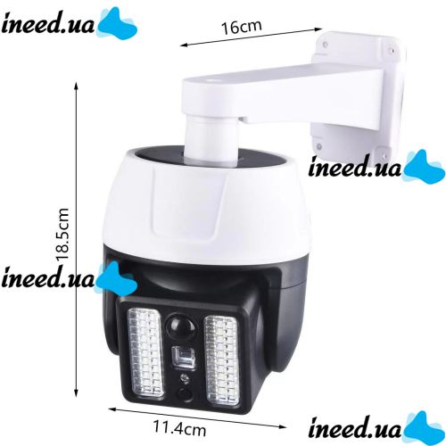 Уличный светодиодный фонарь муляж камеры HW-5118-1 44 SMD с реакцией на движение на солнечной батарее, Камера обманка лампа с датчиком движения Белая