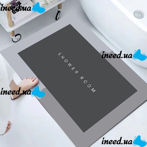 Влагопоглощающий напольный коврик для ванной комнаты Shower Room AND185 нескользящий быстросохнущий впитывающий ковер на пол в ванную 60Х40 см