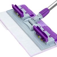 Телескопическая швабра полотер на зажимах Clamp Cloth Mop IM-244 для сухой и влажной уборки, Регулируемая с насадкой из микрофибры для пола и окон