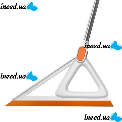 Силиконовая швабра 2 в 1 Clean the wiper AND-8-10 для мытья окон, жидкостей Скребок очиститель пола и стекла с телескопической ручкой 100см Оранжевый