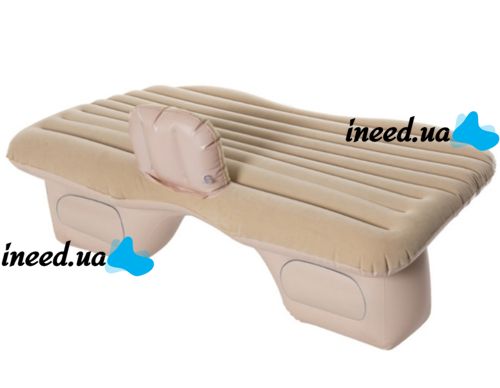 Надувной автомобильный матрас на заднее сиденье Car Travel Bed CT-001 135x80 см с подголовником , Универсальная кровать в авто с насосом и подушками