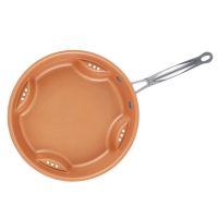 Стальная воздушная сковорода Migas Steel Air Fry Pan ML-0016 с антипригарным покрытием, Антипригарная сковородка для жарки без масла Коричневая