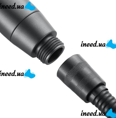 Квадратная насадка высокого давления Water Shower Head RD-3042 4 режима с кнопкой включения для душа, лейка с переключателем и фильтром Черная
