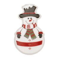 Внутренняя гирлянда штора Xmas 3D фигурки снеговика и снежинки Теплый белый 3x0.7м 95L WW, Новогодняя 300x70 см на окно дома теплая белая от сети