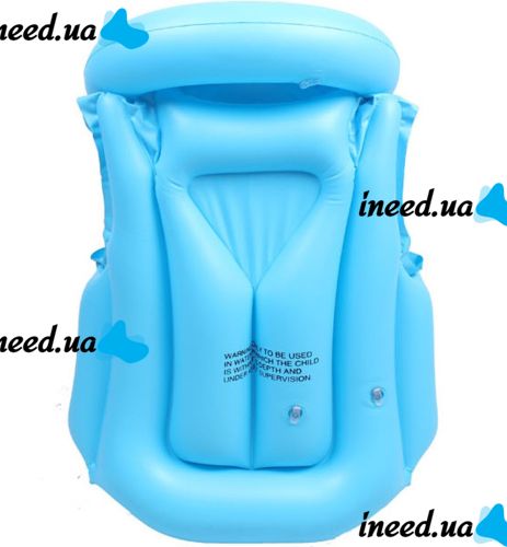 Детский надувной жилет Swim Vest BT-IG-0005 спасательный для плавания с подголовником от 3 до 14 лет, Надувная защитная жилетка S, M, L для детей