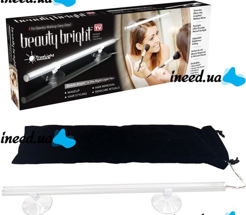 Светодиодная лампа светильник на зеркало Backstage Beauty Lights на присосках для нанесения макияжа, Подсветка для зеркала 6500K от батареек