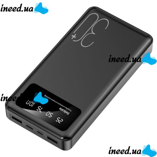 Зарядное устройство УМБ Power Bank 30000 mAh Martec Delicate 2xUSB с фонариком, Портативна батарея повербанк Внешний аккумулятор зарядка для телефона