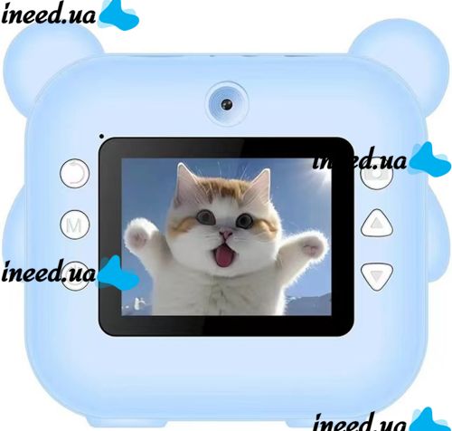 Children's Camera with Instant Printing Print Camera Y61 Bear, Digital Rechargeable Camera photo and Video Printer with Thermal Paper Y600-1