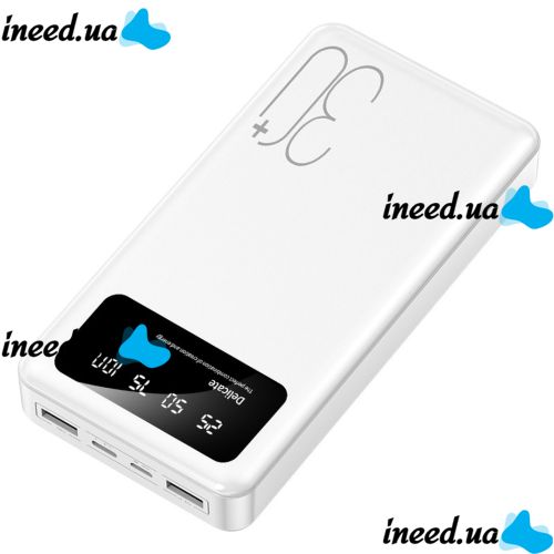 Зарядное устройство УМБ Power Bank 30000 mAh Martec Delicate 2xUSB с фонариком, Портативна батарея повербанк Внешний аккумулятор зарядка для телефона