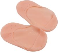 Универсальные силиконовые носки для ног и пяток Smiling Foot нескользящие защитные накладки для защиты от мозолей Anti-crack silicon socks Бежевые