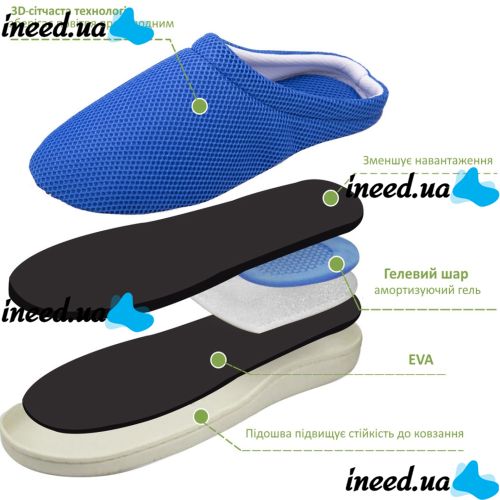 Бамбуковые тапочки Cool Bamboo Anti-Fatigue Gel Slippers для снятия усталости ног 41 размер, расслабляющие гелевые тапки из пены с эффектом памяти