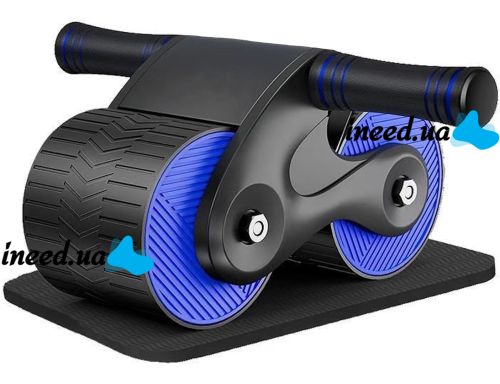 Double roller for the Rebound Abdominal Roller MAG-790 with a return mechanism and a mat, Double wheel simulator for abdominal muscle training