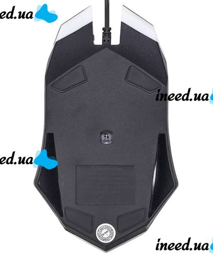 Игровая проводная компьютерная мышка Jedel M66 с RGB подсветкой для компьютера и ноутбука, Геймерская USB мышь 1000DPI для ПК 95543 Черная