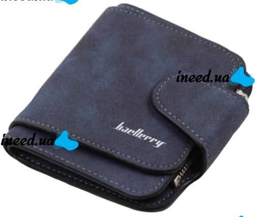 Женский замшевый кошелек Baellerry Forever Mini N 2346 Navy Blue женское мини портмоне на 10 отделений для купюр и мелочи 10.5Х11.5 см Синий