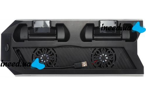 Подставка для игровой приставки PS4 Slim, Pro Skytech 5 в 1 Зарядная док-станция для джойстиков Playstation 4 стенд с охлаждением и usb-хаб