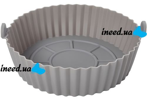 Силиконовая форма для выпечки Food Grade Silica 880-2 универсальная круглая формочка с ручками 16 см лоток для жарки и запекания в фритюрнице