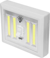 Настенный светильник Light Switch HY-604 беспроводной выключатель с тумблером COB, светодиодный LED ночник с включателем на батарейках для шкафа