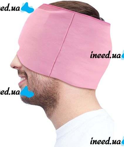 Маска для горячей и холодной терапии Eye Pad восстанавливающая гелевая шапочка от головной боли и мигрени с охлаждающим и согревающим эффектом