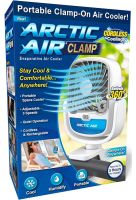 Handheld Mini Fan Arctic Air Coll Clamp Desktop Air Conditioner with Humidifier, Portable Air Cooler with Backlight on a USB Clothespin