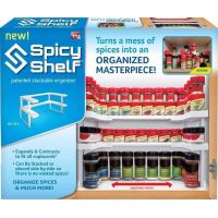 Универсальная полка-органайзер для специй Spicy Shelf кухонная полка, стеллаж, стойка, двухуровневый органайзер, шкаф для хранения емкостей и банок