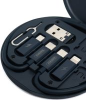 Кабели для передачи данных Remax Data Cable Set Storage Box XL-722 комплект переходников для зарядки телефона USB Type-C microUSB Lightning RC-190