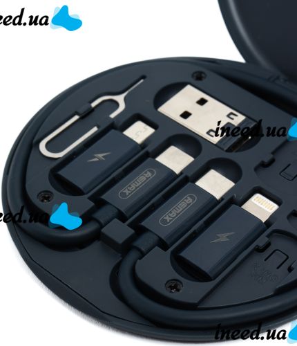 Кабели для передачи данных Remax Data Cable Set Storage Box XL-722 комплект переходников для зарядки телефона USB Type-C microUSB Lightning RC-190
