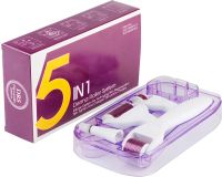 Mesoroller for Face and Body Customs Derma Roller System 5 in 1 Skin Care Kit, Anti-aging Dermaroller with Titanium Microneedles AND 1-17