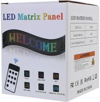 Гибкий экран Matrix Panel JTPD-03-011 7х17.3 см 16х32 LED светодиодная рекламная RGB лента в авто, бегущая строка с пультом и Bluetooth WiFi