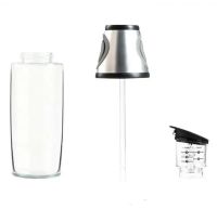 Кухонный дозатор для масла NBZ Press and Measure, стеклянная бутылка для масла и уксуса Oil Dispenser, нажимной диспенсер для жидких продуктов 500 мл