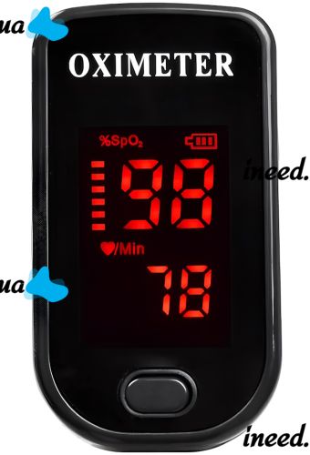 Портативный пульсоксиметр на палец Pulse Oximeter BL-230 пульсометр с LCD дисплеем на батарейках для измерения пульса сатурации кислорода в крови