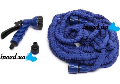 Garden Watering Hose Xhose 15 Meters 50FT with Spray Nozzle X-Hose 15m Reinforced Irrigation Stretchable Hose Magic Hose