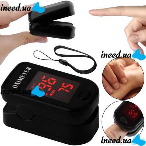Портативный пульсоксиметр на палец Pulse Oximeter BL-230 пульсометр с LCD дисплеем на батарейках для измерения пульса сатурации кислорода в крови