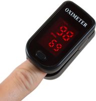Портативный пульсоксиметр на палец Pulse Oximeter BL-230 пульсометр с LCD дисплеем на батарейках для измерения пульса сатурации кислорода в крови