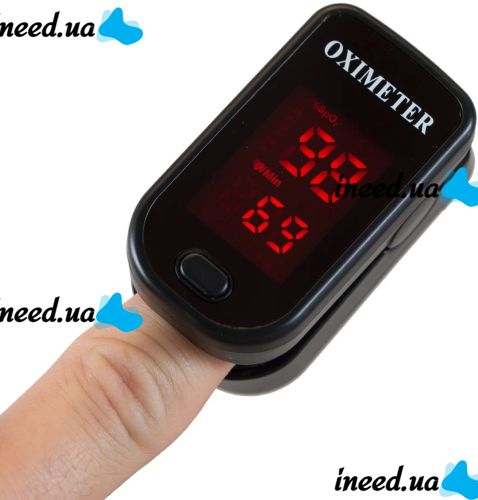 Портативный пульсоксиметр на палец Pulse Oximeter BL-230 пульсометр с LCD дисплеем на батарейках для измерения пульса сатурации кислорода в крови