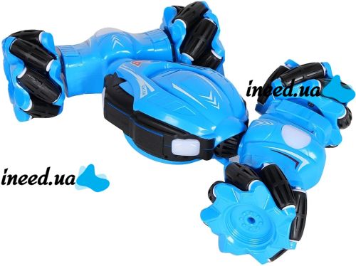 Radio-controlled flip car YL-51 Blue, stunt drift car on the remote control, transformer all-terrain vehicle with hand control, gestures
