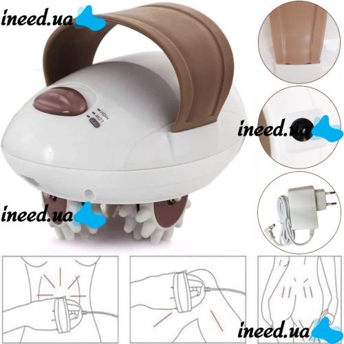 Антицелюлітний масажер для тіла Shuqin Body Slimmer sq-100 Білий, лімфодренажний ручний роликовий вібромасажер проти целюліту для сідниць ніг рук