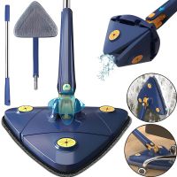 Треугольная телескопическая швабра для сухой и влажной уборки Multi function Mop MA-89 Регулируемая с отжимом 360 градусов для всех поверхностей
