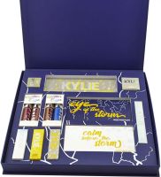 Large Gift set of cosmetics Kylie Weather Collection Blue 13 in 1 Decorative cosmetics for face makeup lipstick, glitter, shadow, eyeliner Blue
